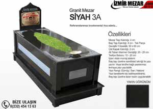 Siyah 3A Granit Mezar | Siyah Mezar Modelleri