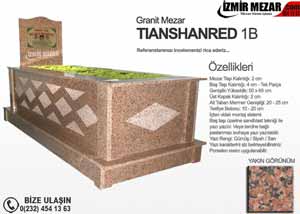 Tianshan Red 1B Granit Mezar | Motiflli Mezar