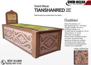 Tianshan Red 2E Granit Mezar | Desenli Mezar