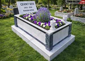 Güzel Mermer Mezar Modeli Ma 83 - İzmirmezar -yeşilyurt mezarlığı