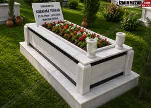 Şık Mermer Mezar Modeli MA 77 - izmirmezar.com
