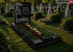 Nero Gaska Granite Tombstone-Avrupa Mezar Modelleri | EU41 Granite Mezar -izmirmezar.com